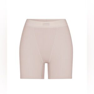 Skims Cotton Rib Boxer - Stone